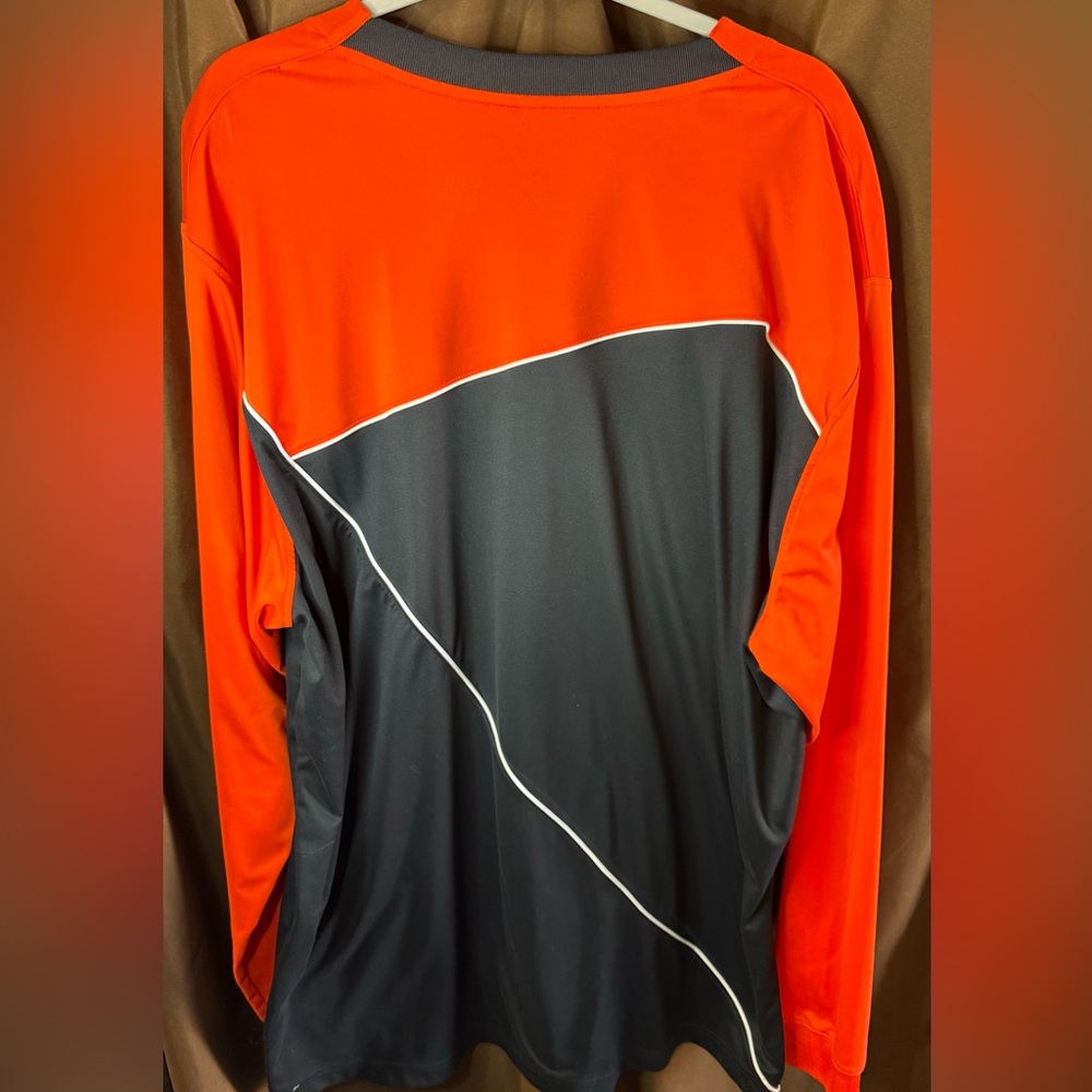 Nike Men's Orange and Gray Long Sleeve Shirt - Picture 2 of 4